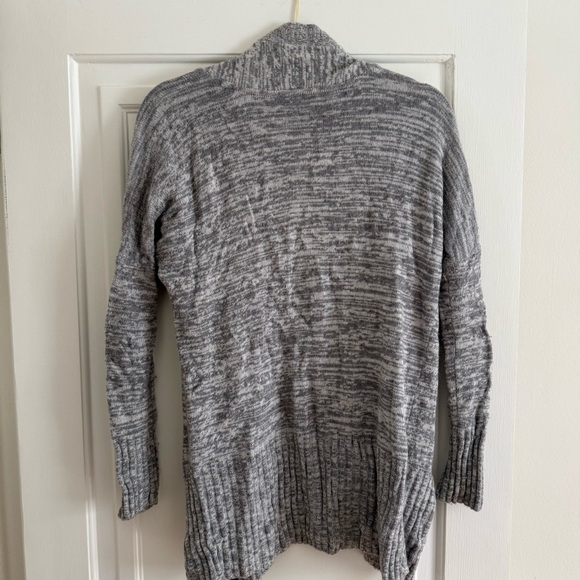 Talula Heather Gray Open-Front Ribbed Long Cardigan - Picture 7 of 9